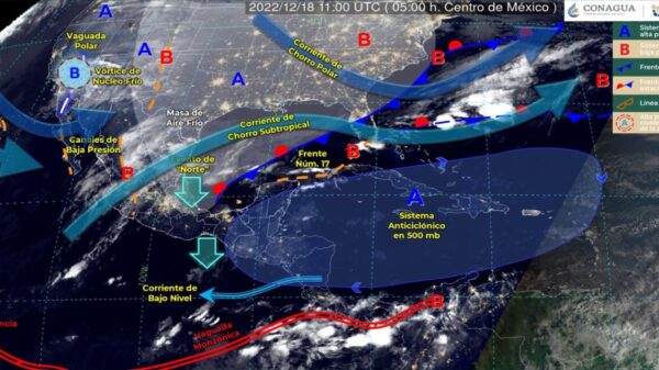 Pronóstico del clima para hoy domingo 18 de diciembre en Quintana Roo.