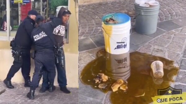 Policías le "amargan" el día a vendedor de miel en Michoacán 