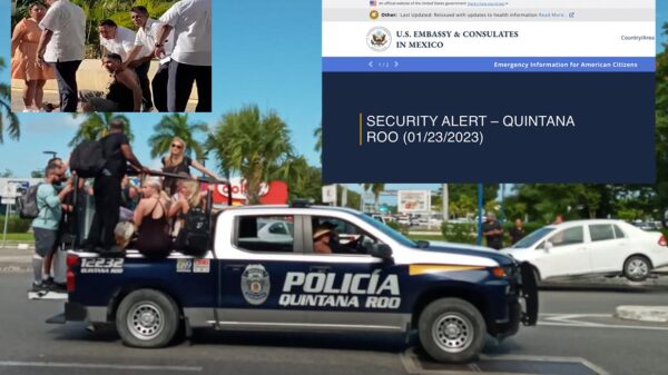Provocan taxistas de Cancún alerta de seguridad de EEUU