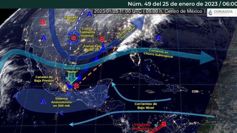 Pronóstico del clima para hoy miércoles 25 de enero en Quintana Roo.