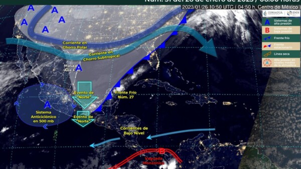Pronóstico del clima para hoy jueves 26 de enero en Quintana Roo.