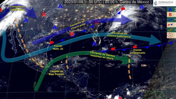 Pronóstico del clima: Lluvias puntuales fuertes en Quintana Roo.