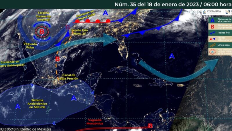 Pronóstico del clima para hoy miércoles 18 de enero 2023 en Quintana Roo.