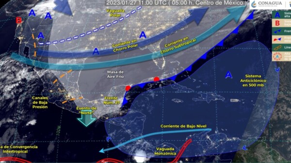 Pronóstico del clima para hoy viernes 27 de enero en Quintana Roo.