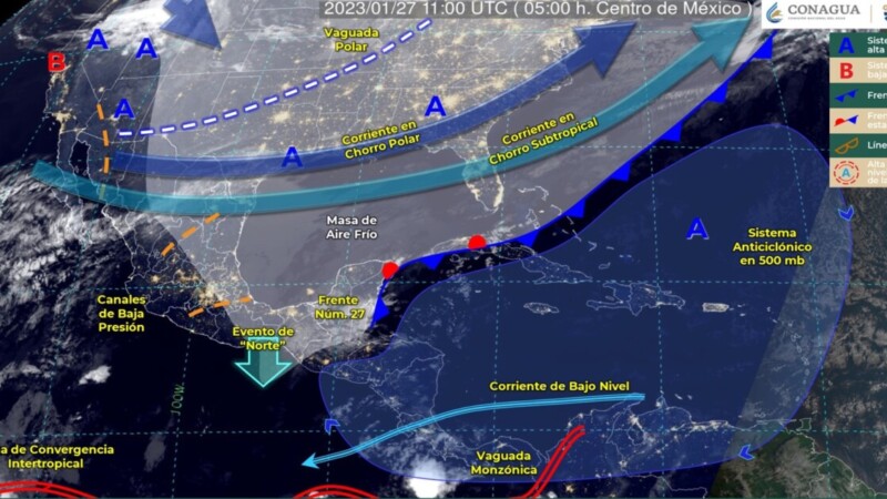 Pronóstico del clima para hoy viernes 27 de enero en Quintana Roo.