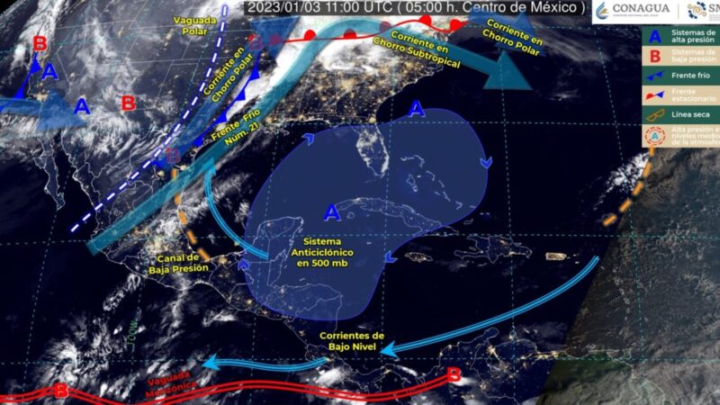 Pronóstico del clima para hoy martes 3 de enero en Quintana Roo.
