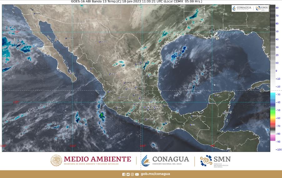 Pronóstico del clima para hoy miércoles 18 de enero 2023 en Quintana Roo; cielo medio nublado por la tarde con posibilidad de lluvias aisladas.