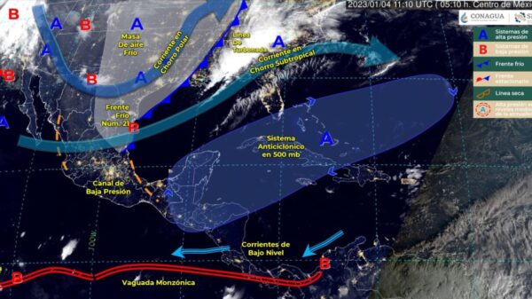 Pronóstico del clima para hoy miércoles 4 de enero en Quintana Roo.