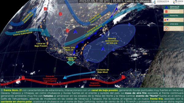 Pronóstico del clima para hoy jueves 5 de enero en Quintana Roo.