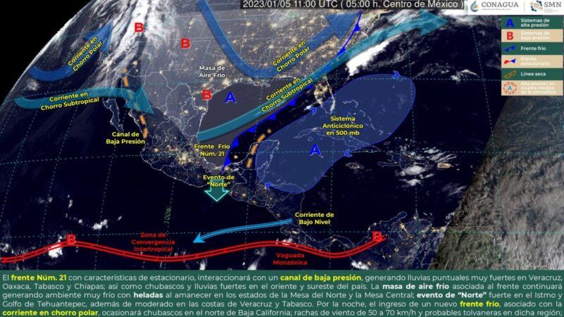 Pronóstico del clima para hoy jueves 5 de enero en Quintana Roo.