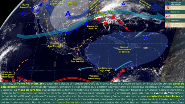 Pronóstico del clima para hoy domingo 22 de enero en Quintana Roo.