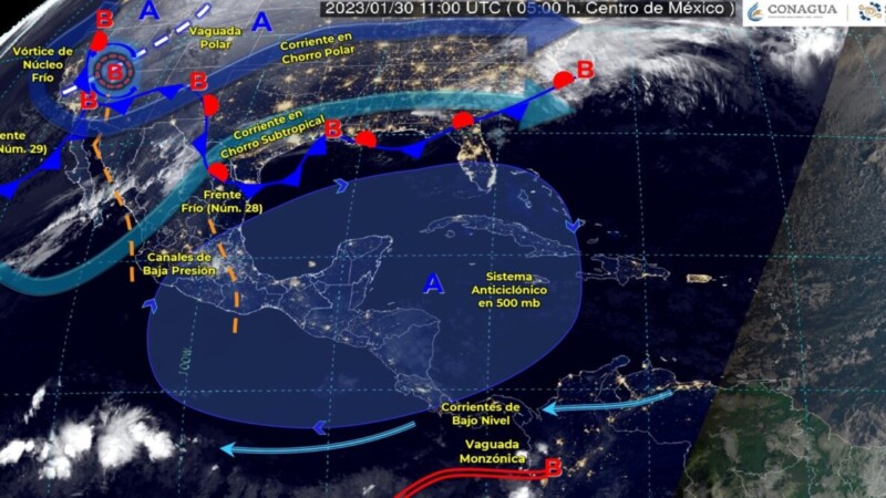 Pronóstico del clima para hoy lunes 30 de enero en Quintana Roo.