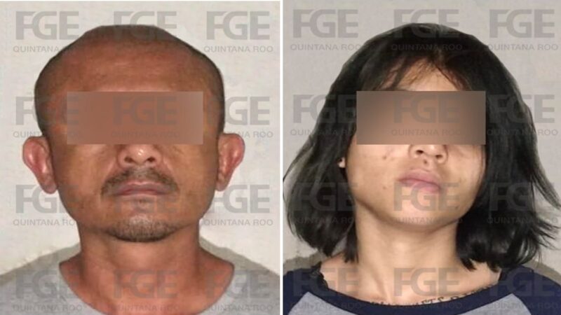Detienen a un hombre y una mujer implicados en feminicidio en Chetumal.