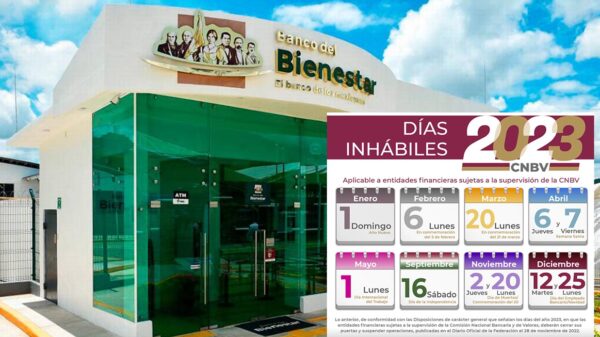 Difunde gobierno calendario de cierres bancarios en 2023