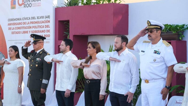 Encabeza Mara Lezama Aniversario de la Promulgación de la Constitución Política de Quintana Roo