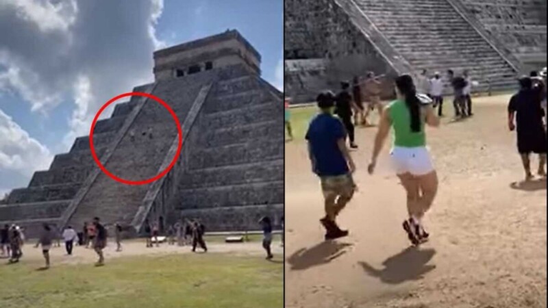 Tunden a turista por subir a la pirámide de Chichén Itzá (VIDEO)