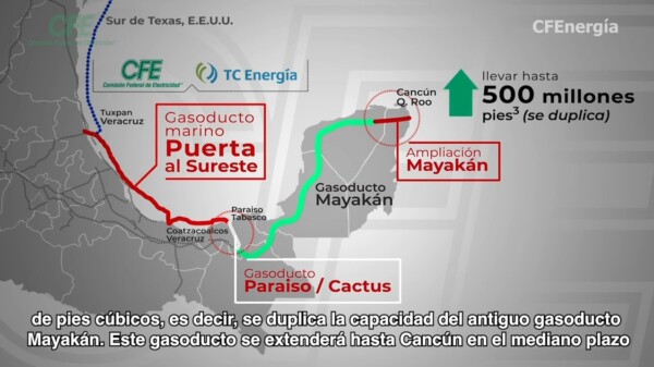 Desplegará Tren Maya infraestructura energética en la Península de Yucatán