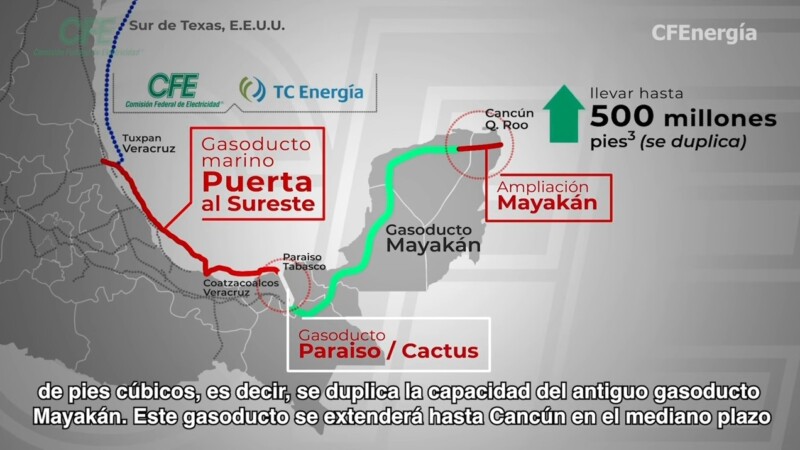 Desplegará Tren Maya infraestructura energética en la Península de Yucatán