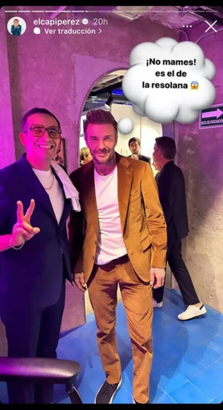 VIDEO: 'El Capi' Pérez le invita shot de mezcal a David Beckham