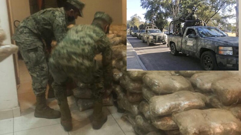 Decomisa Sedena casi dos toneladas de mariguana en BC