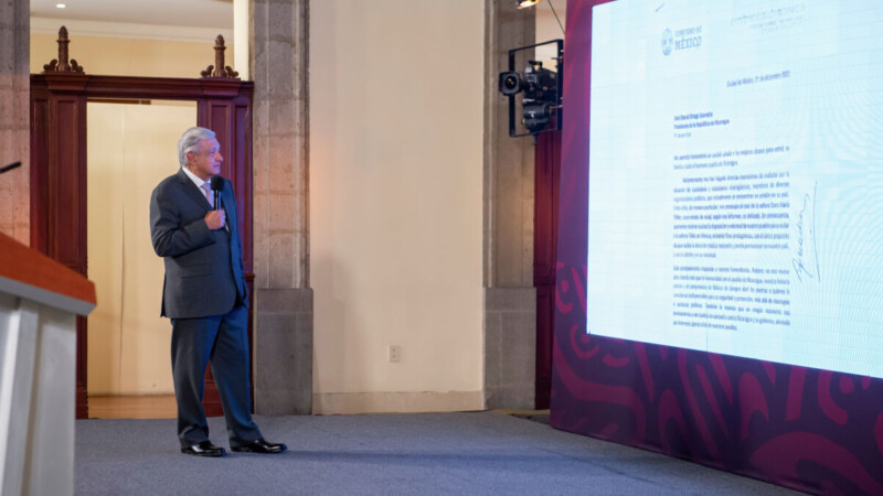 Garantiza AMLO derecho de asilo para nicaragüenses