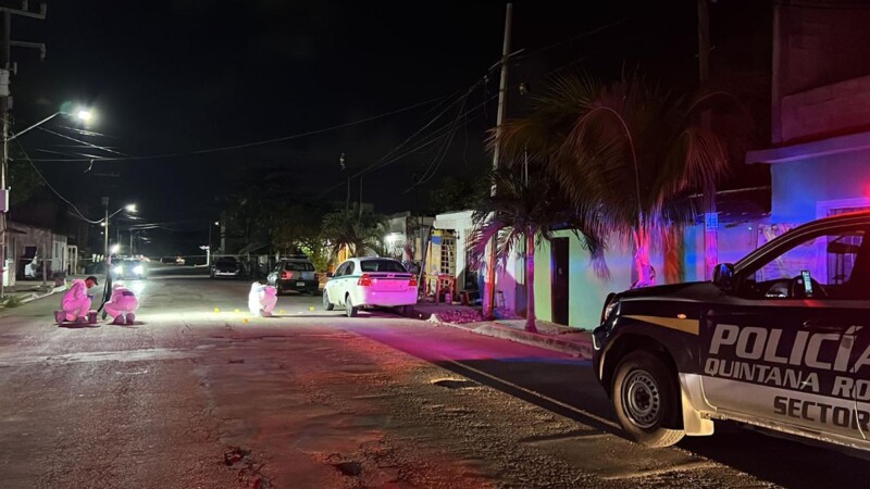 Atacan a balazos a pareja en colonia de Cancún
