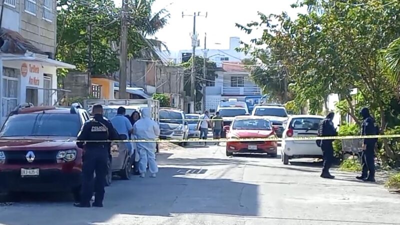 Atacan a balazos a dos personas en céntrica colonia de Cancún
