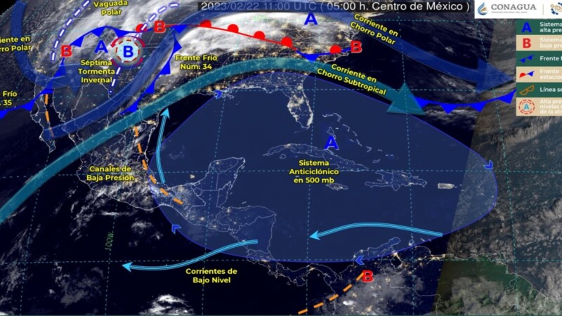 Pronóstico del clima para hoy miércoles 22 de febrero 2023 en Quintana Roo.