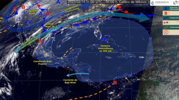 Pronóstico del clima para hoy viernes 24 de febrero 2023 en Quintana Roo.