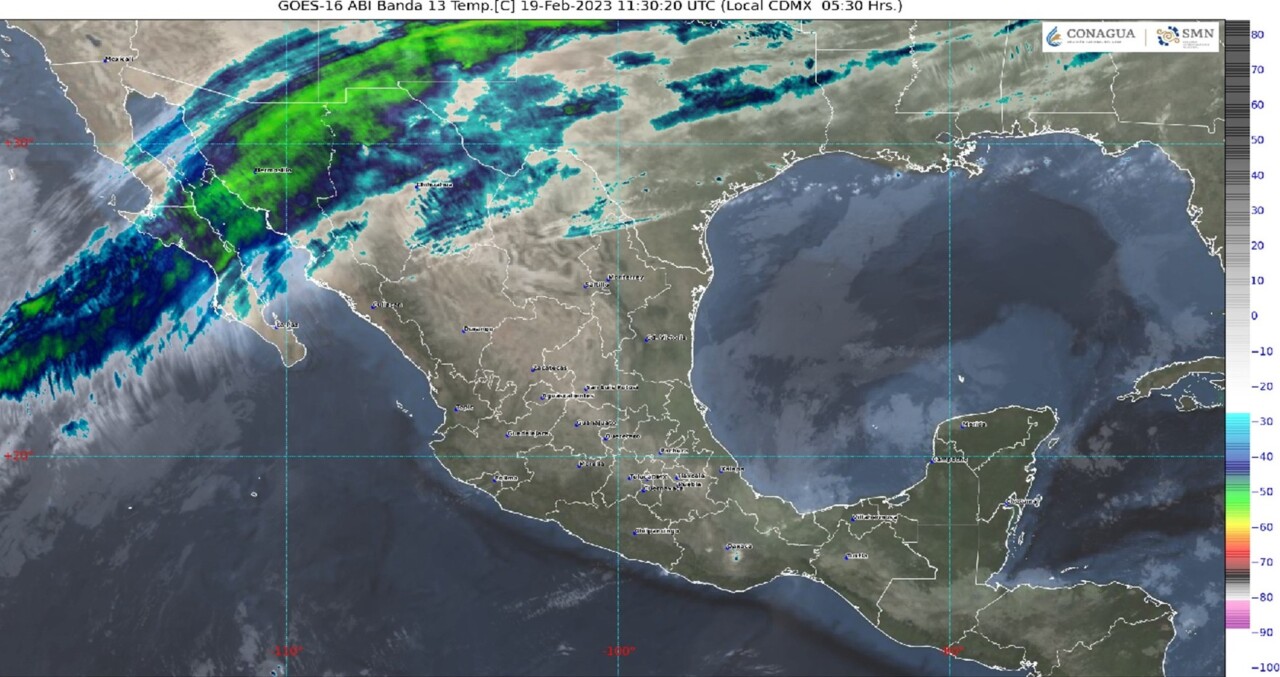 Pronóstico del clima para hoy domingo 19 de febrero en Quintana Roo; cielo medio nublado a nublado, con lluvias aisladas en la entidad.