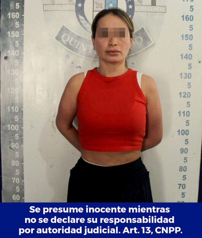 En Cancún detienen a colombiana por presunto narcomenudeo; Juliana Andrea transitaba en forma temeraria cuando le marcaron el alto.