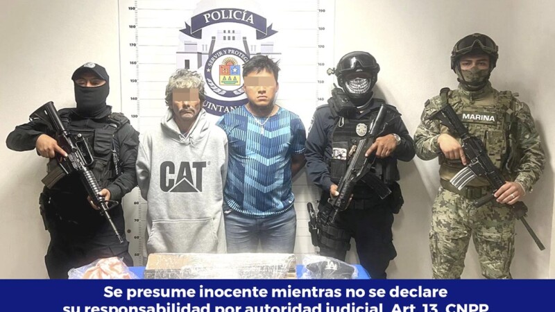 Capturan a par de presuntos extorsionadores en Cancún