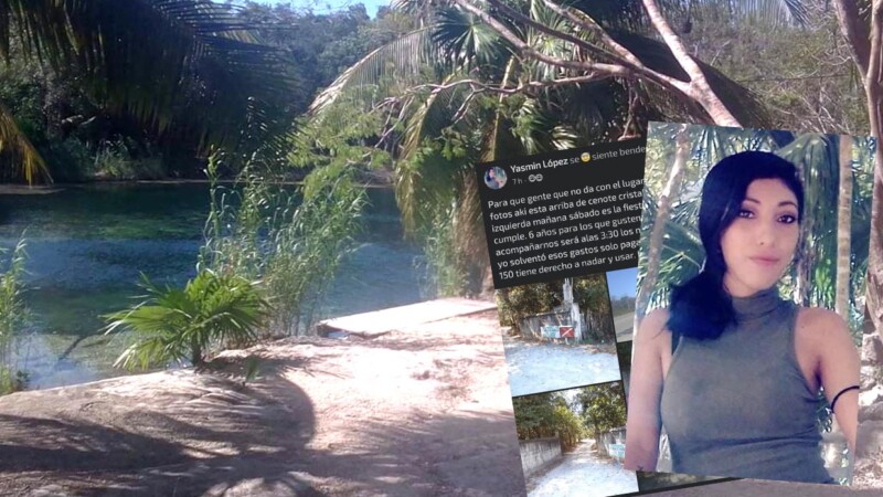 Le niegan festejo a su hija en kínder de Tulum y organiza "megafiesta" en un cenote