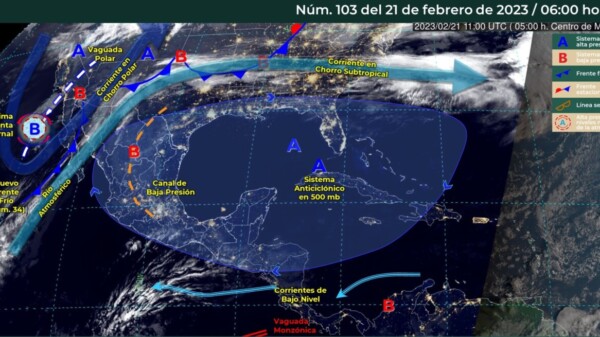 Pronóstico del clima para hoy martes 21 de febrero 2023 en Quintana Roo.