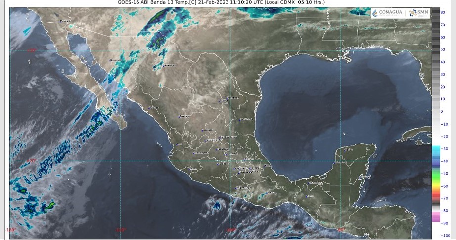 Pronóstico del clima para hoy martes 21 de febrero 2023 en Quintana Roo; Cielo medio nublado con lluvias aisladas en la entidad.