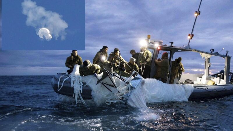 Recuperan marines de EEUU globo "espía" chino