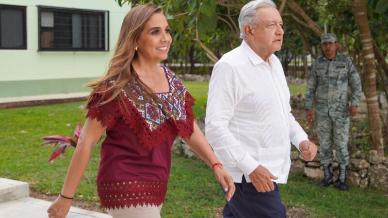 López Obrador y Mara Lezama suman esfuerzos para avanzar en trabajos del Tren Maya