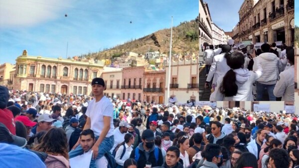 Marchan estudiantes contra inseguridad en Zacatecas