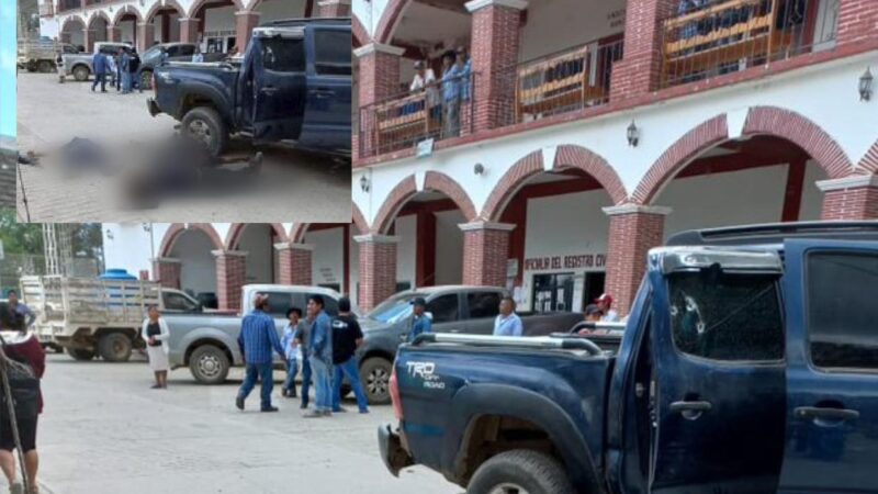Masacran a 5 personas en explanada municipal de Oaxaca