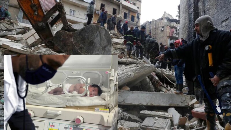 Milagro en Siria, tras sismo, rescatan a bebé recién nacida