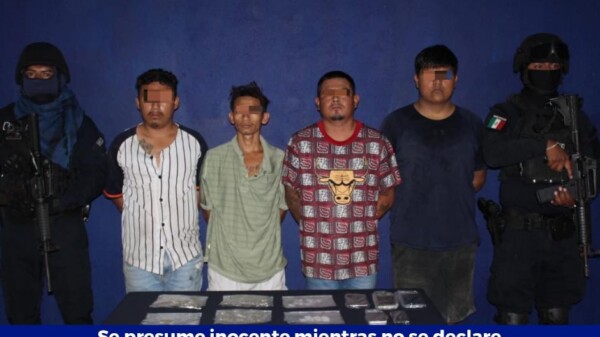 En Cancún detienen a 4 narcomenudistas