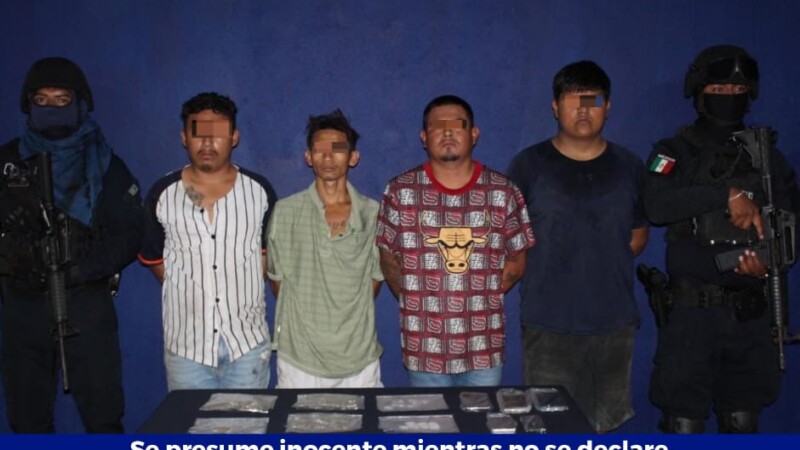 En Cancún detienen a 4 narcomenudistas