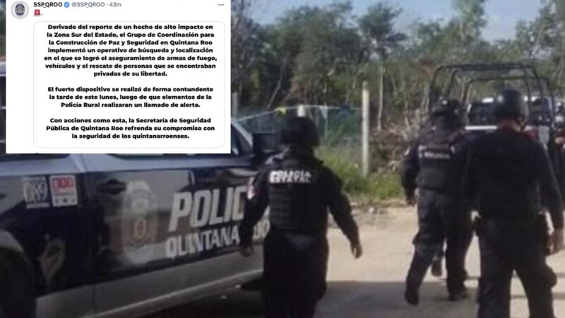 Rescata SSP_QROO a secuestrados en zona sur del estado