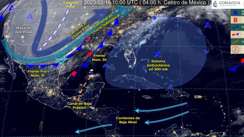 Pronóstico del clima para hoy viernes 10 de febrero en Quintana Roo.