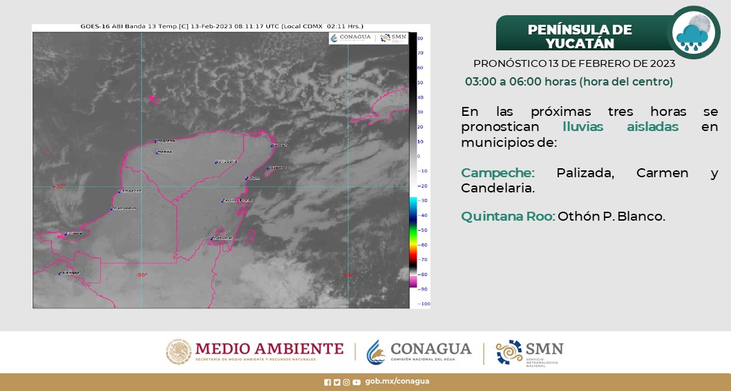 Pronóstico del clima para hoy lunes 13 de febrero en Quintana Roo; día soleado y sin posibilidad de lluvias para la entidad.