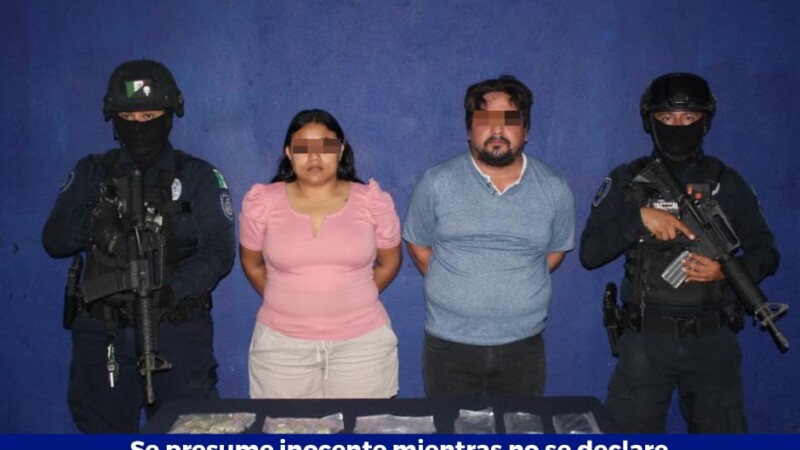 Caen dos “tiradores” de droga en avenida Lakin, en Cancún