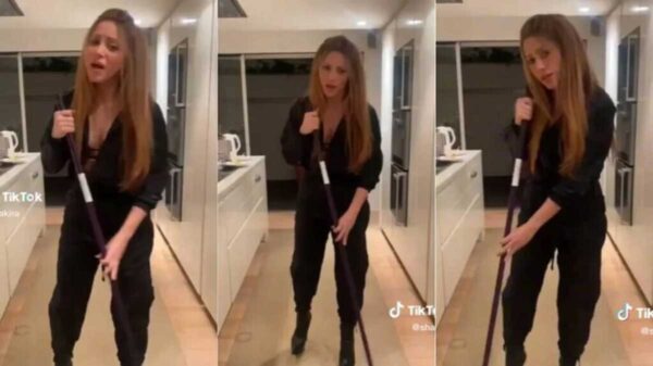 VIDEO: Shakira celebra San Valentín trapeando el piso
