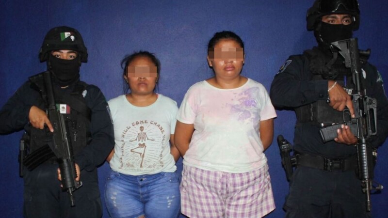 Caen dos mujeres por narcomenudeo en Villas del Mar III en Cancún.