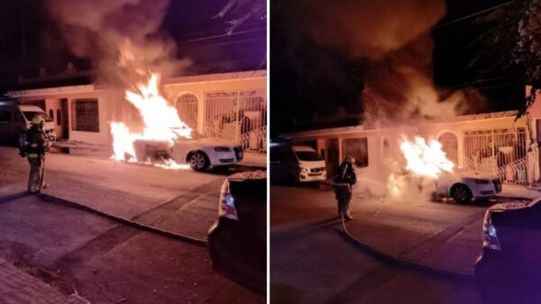 Se incendia vehículo de alta gama en Chetumal.