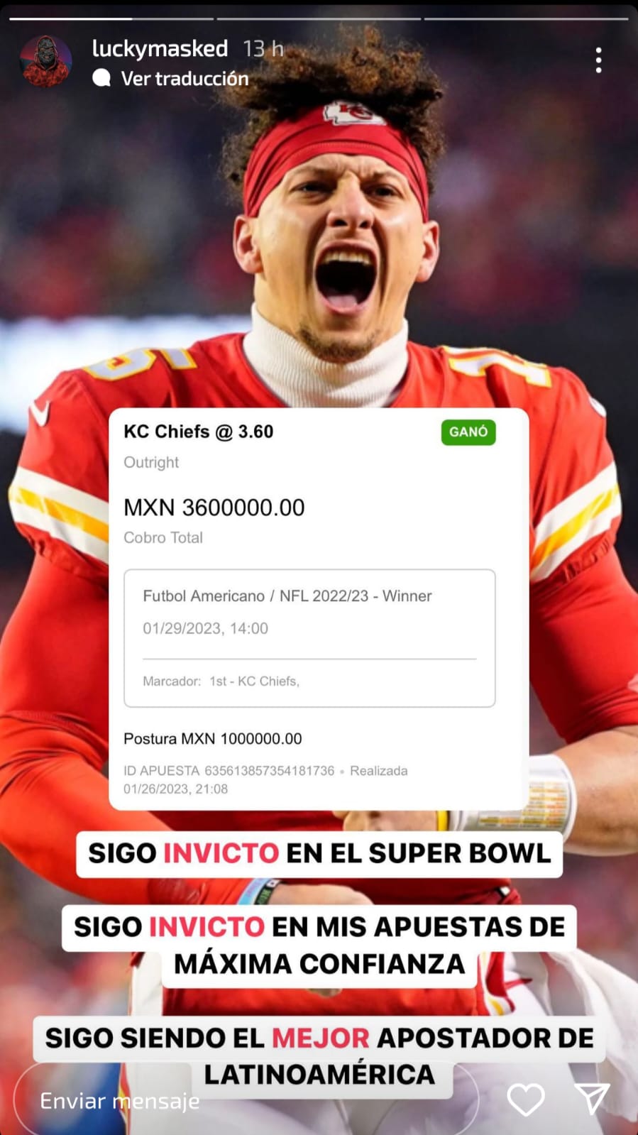 Youtuber gana 3 millones de pesos en el Super Bowl